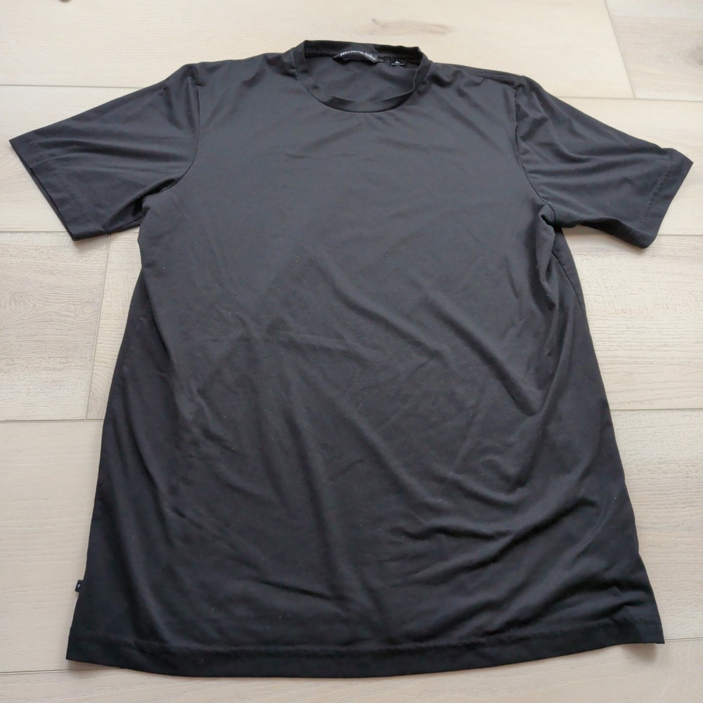 Travis Mathew The Crew T-Shirt Mens Black Pima Cotton Blend Short Sleeve Size L